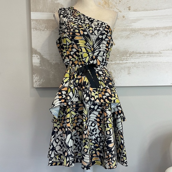 Butterfly Cut Out One Shoulder mini Dress (NWT) - Picture 1 of 14